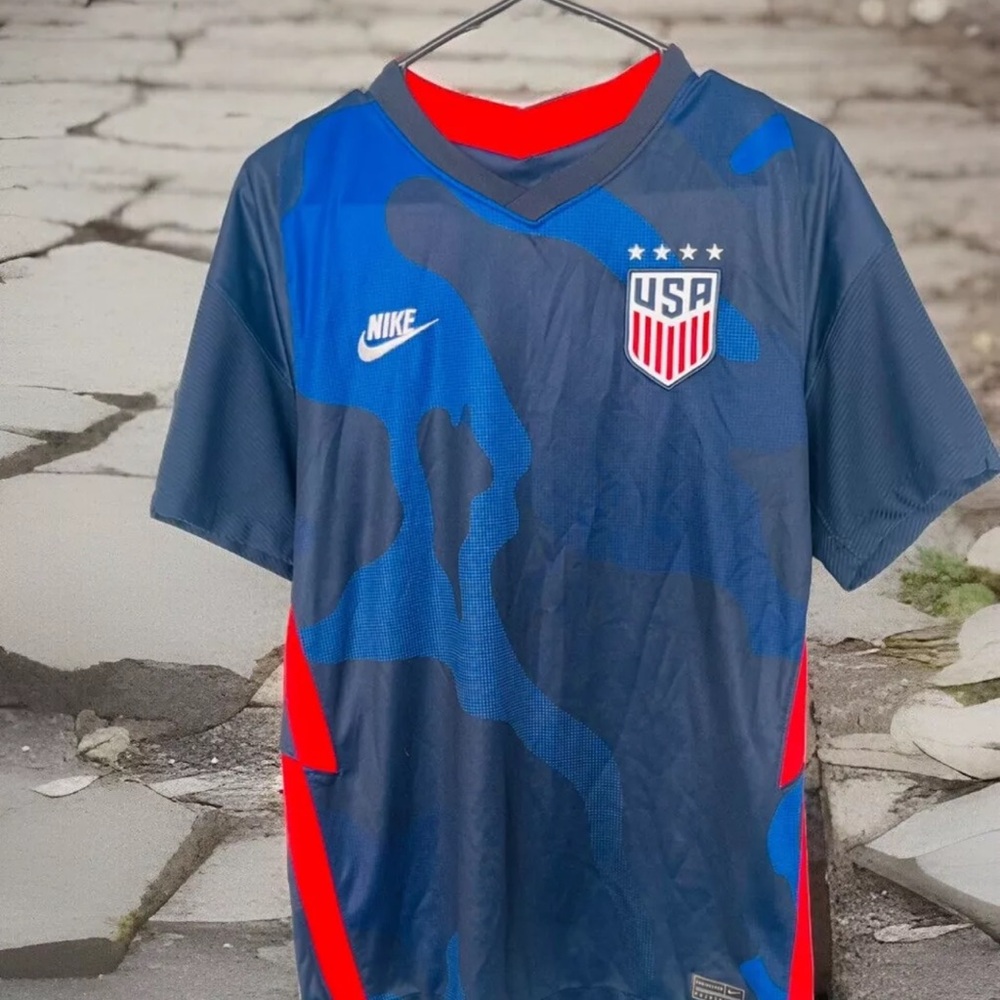 Men Sz Small Blue Nike Vaporknit 2020 USA National Team Soccer Jersey CD0603-475